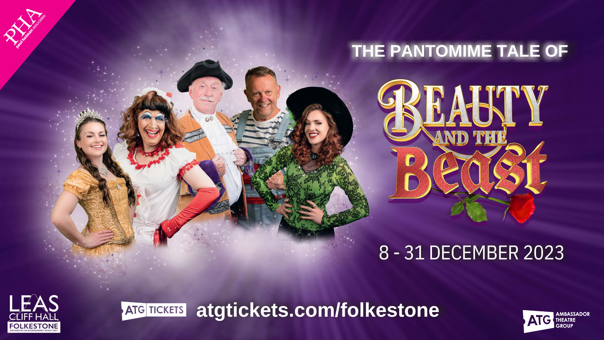 Beauty & The Beast Tickets 2023 Folkestone Panto at Leas Cliff Hall